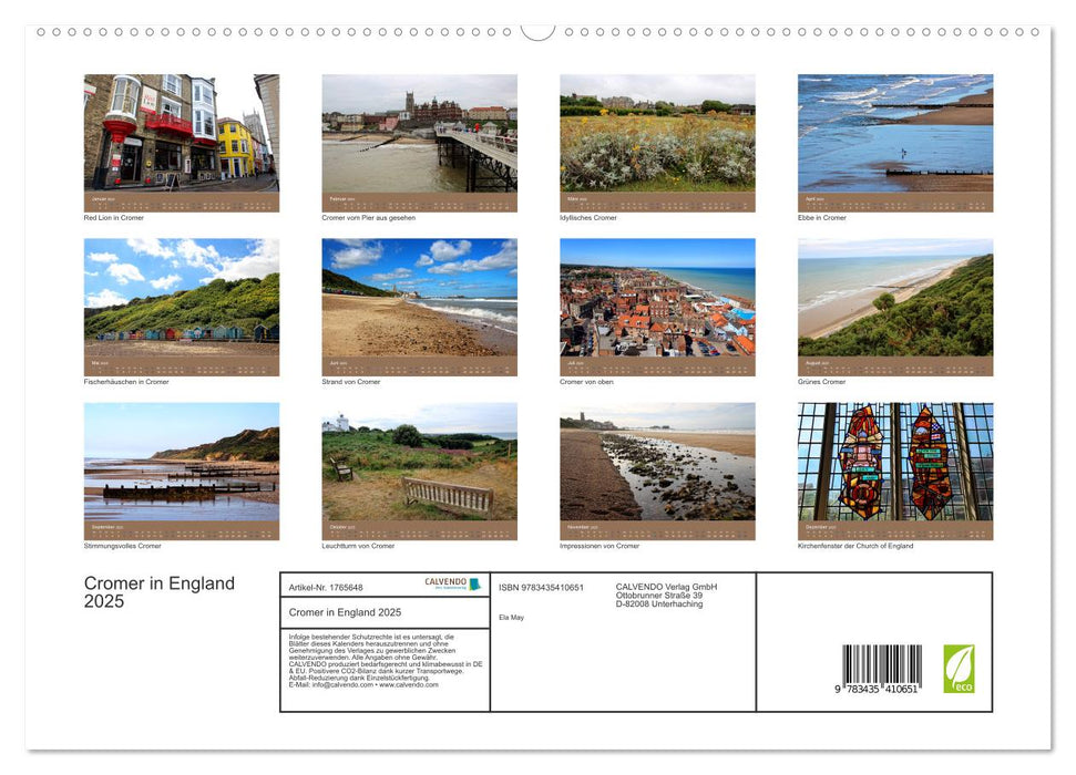 Cromer in England 2025 (CALVENDO Premium Wandkalender 2025)