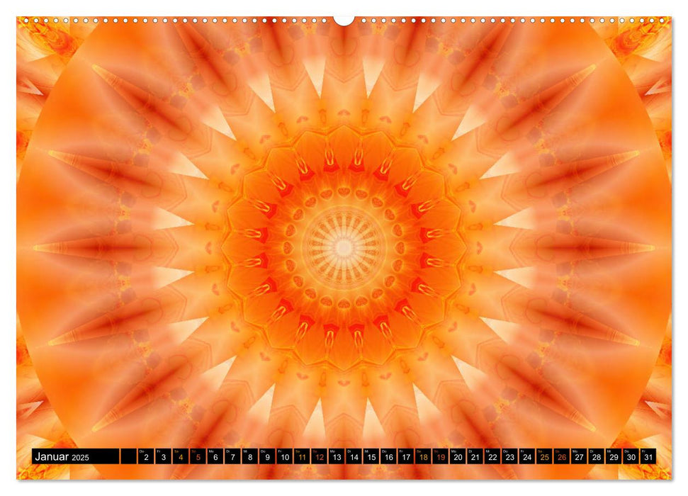 Energie - Mandalas in orange (CALVENDO Premium Wandkalender 2025)