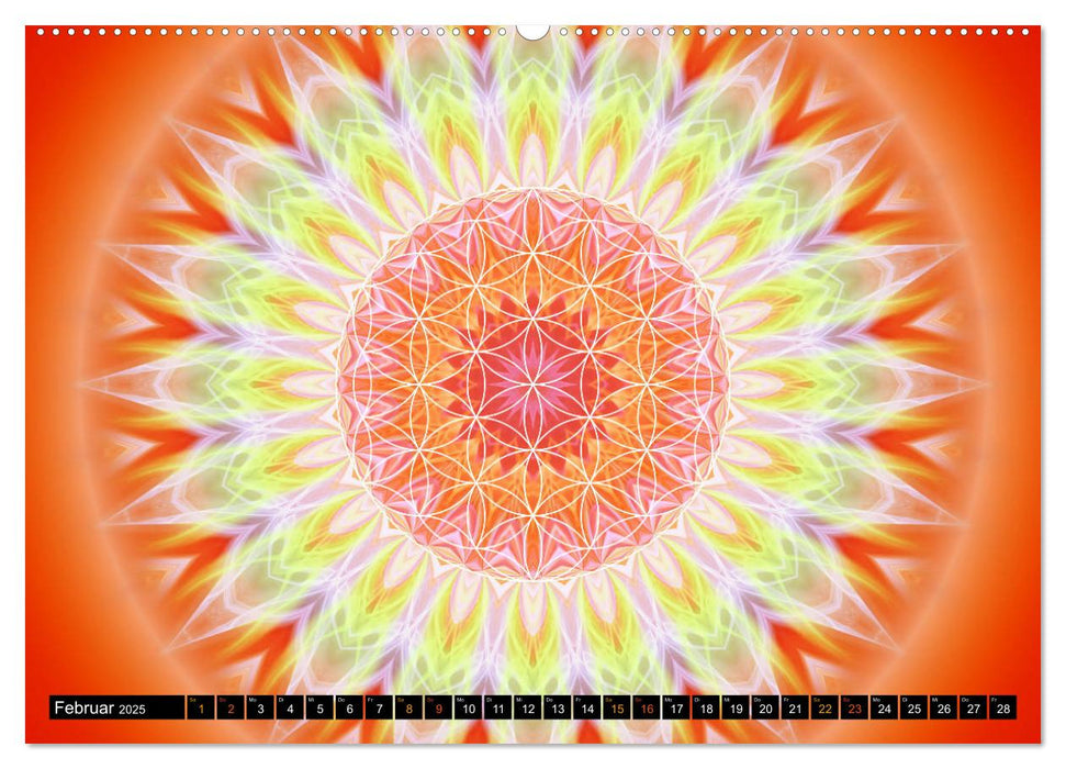 Energie - Mandalas in orange (CALVENDO Premium Wandkalender 2025)