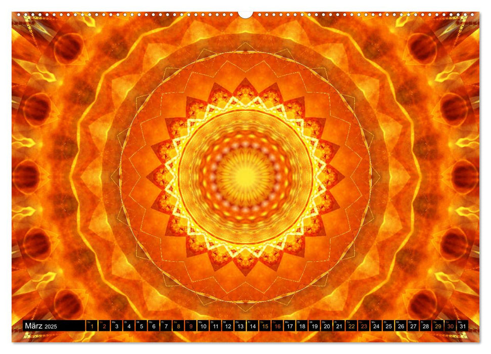 Energie - Mandalas in orange (CALVENDO Premium Wandkalender 2025)