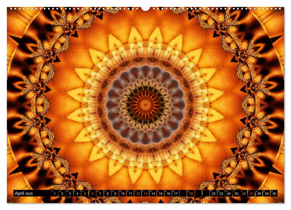 Energie - Mandalas in orange (CALVENDO Premium Wandkalender 2025)