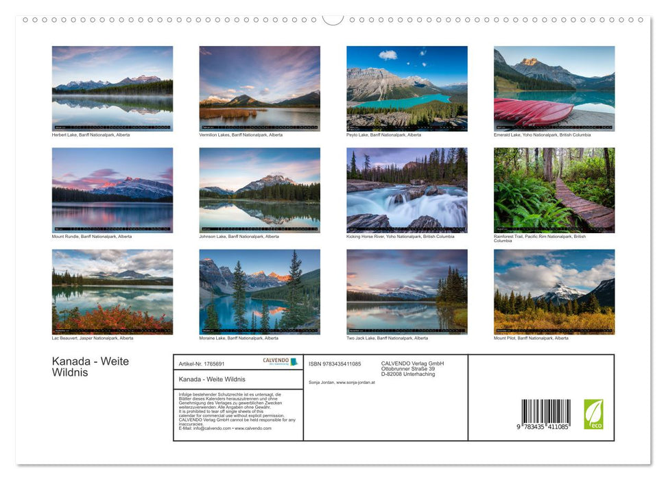 Kanada - Weite Wildnis (CALVENDO Premium Wandkalender 2025)