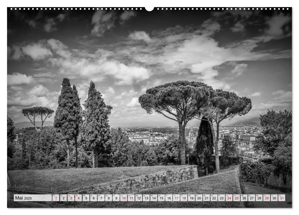 FLORENZ Monochrome Impressionen (CALVENDO Premium Wandkalender 2025)