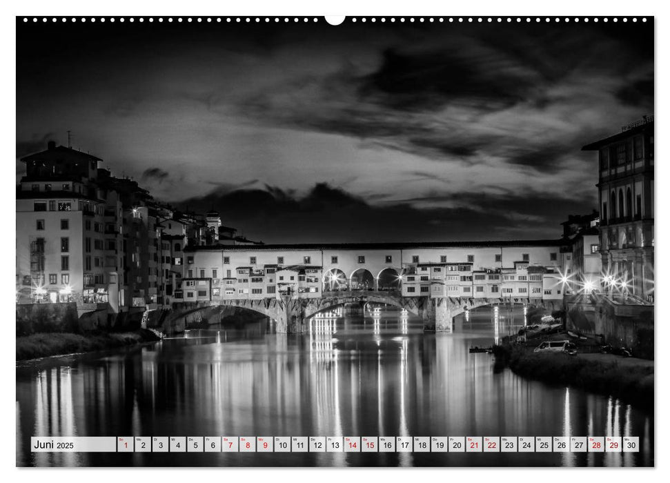 FLORENZ Monochrome Impressionen (CALVENDO Premium Wandkalender 2025)