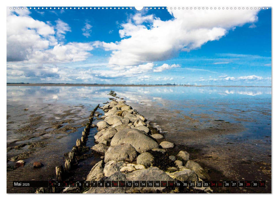 Wattenmeer Nordsee - Lichtstimmungen zwischen Land und Meer (CALVENDO Premium Wandkalender 2025)