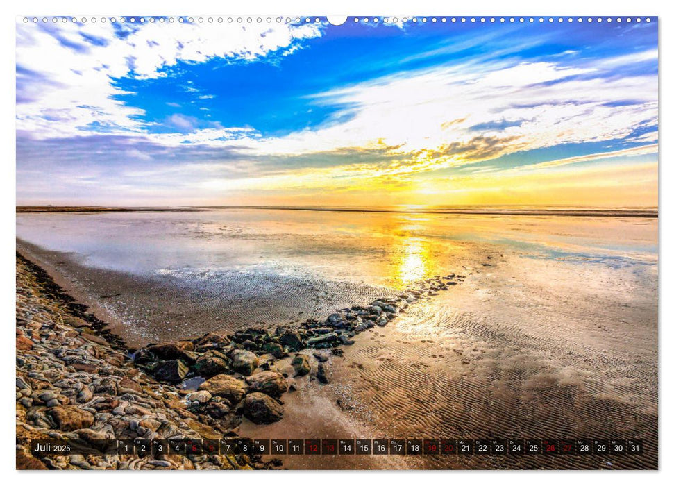 Wattenmeer Nordsee - Lichtstimmungen zwischen Land und Meer (CALVENDO Premium Wandkalender 2025)