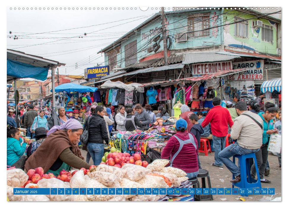 Farbenfrohes Bolivien (CALVENDO Wandkalender 2025)