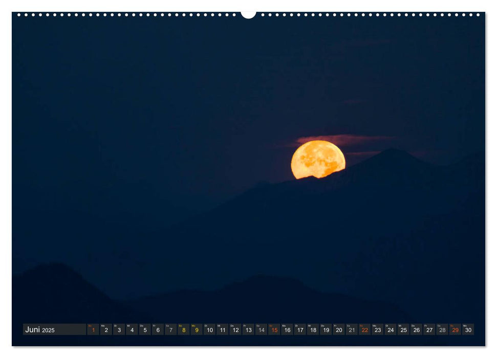 Himmelslichter - Mond und Sterne (CALVENDO Premium Wandkalender 2025)