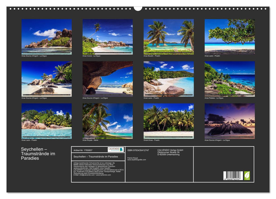 Seychellen – Traumstrände im Paradies (CALVENDO Wandkalender 2025)