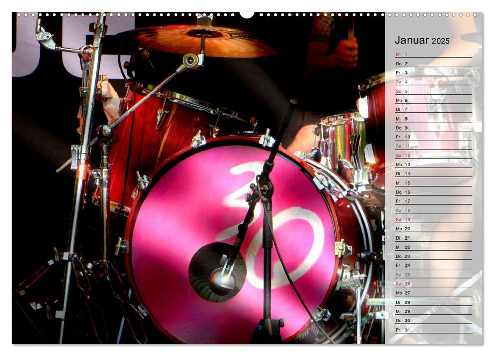 Schlagzeug onstage (CALVENDO Premium Wandkalender 2025)