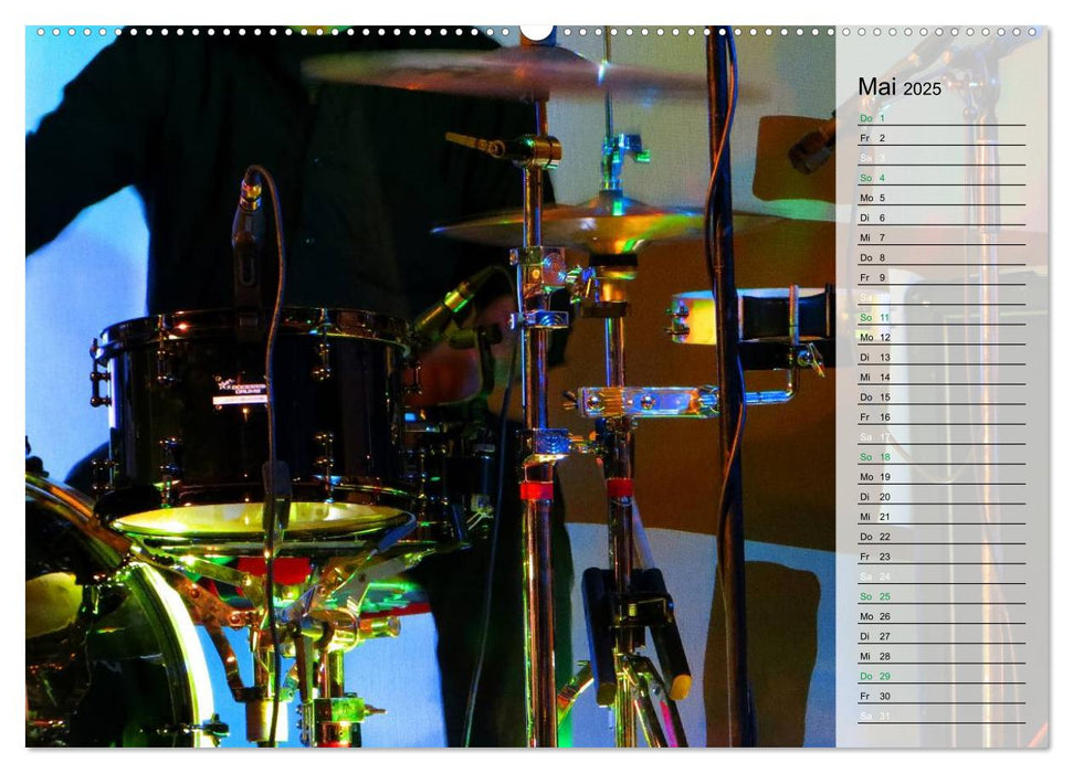 Schlagzeug onstage (CALVENDO Premium Wandkalender 2025)