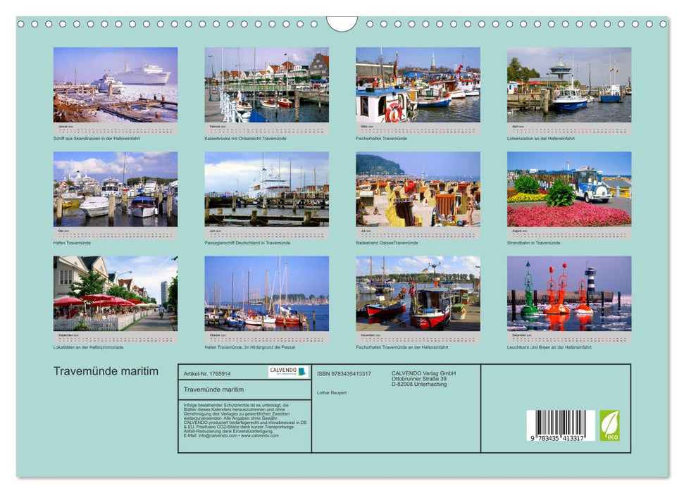 Travemünde maritim (CALVENDO Wandkalender 2025)