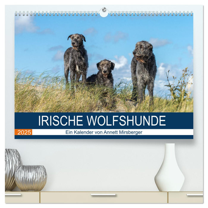 Irische Wolfshunde (CALVENDO Premium Wandkalender 2025)