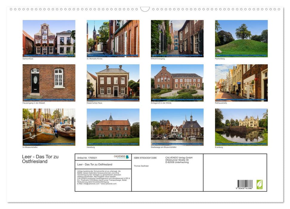 Leer - Das Tor zu Ostfriesland (CALVENDO Wandkalender 2025)