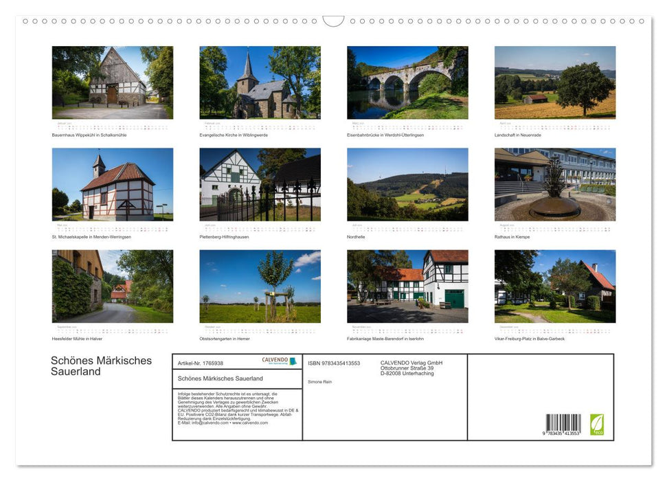 Schönes Märkisches Sauerland (CALVENDO Wandkalender 2025)