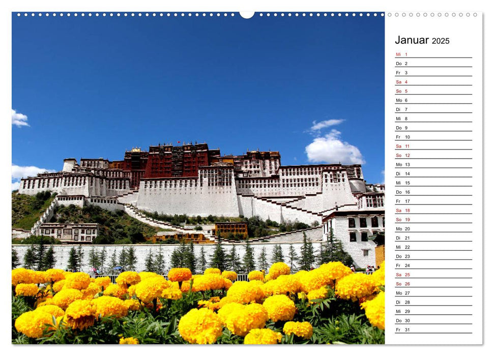 Tibet Momente (CALVENDO Premium Wandkalender 2025)