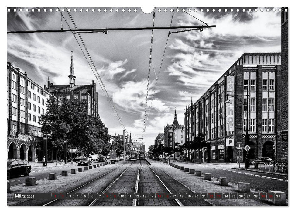 Ein Blick auf die Hansestadt Rostock (CALVENDO Wandkalender 2025)