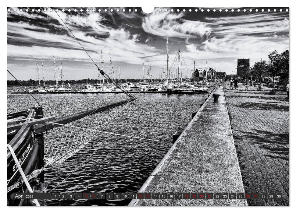 Ein Blick auf die Hansestadt Rostock (CALVENDO Wandkalender 2025)