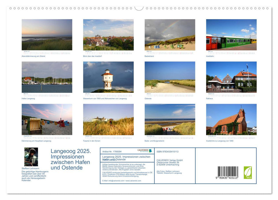 Langeoog 2025. Impressionen zwischen Hafen und Ostende (CALVENDO Premium Wandkalender 2025)