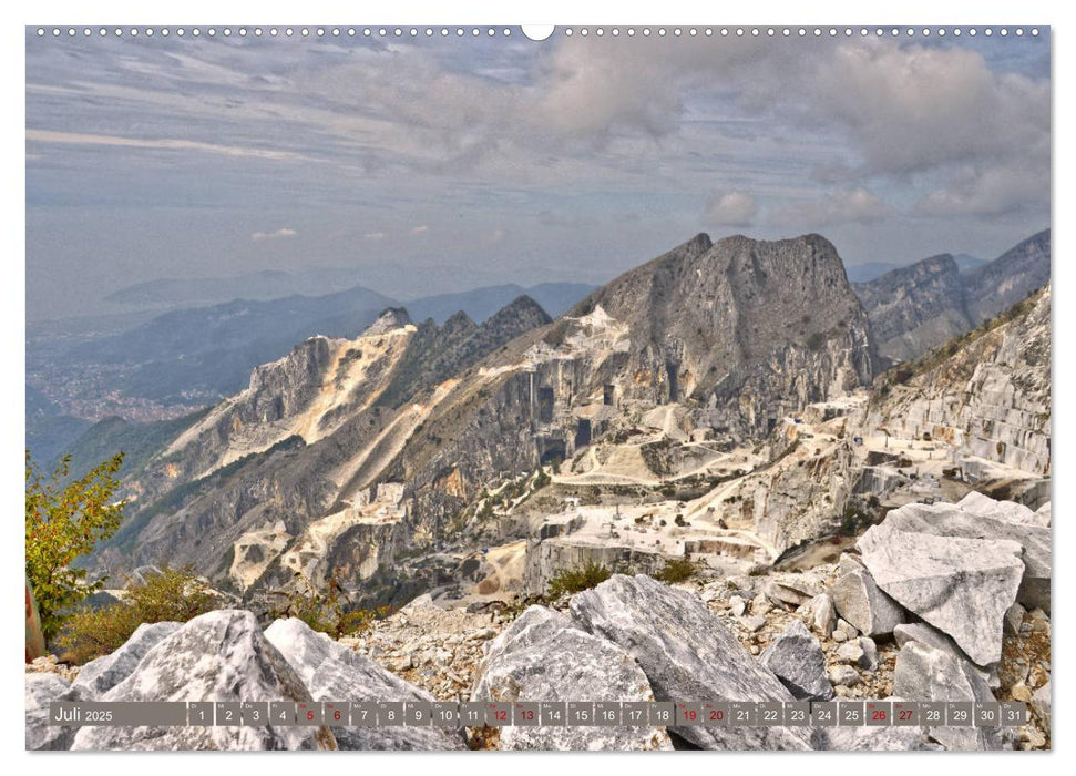 Carrara Marmor - weißes Gold der Toscana (CALVENDO Premium Wandkalender 2025)