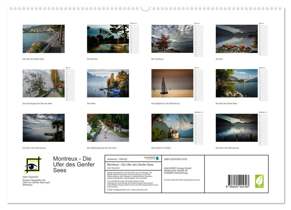 Montreux - Die Ufer des Genfer Sees (CALVENDO Premium Wandkalender 2025)