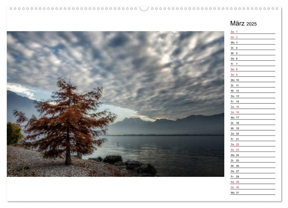 Montreux - Die Ufer des Genfer Sees (CALVENDO Premium Wandkalender 2025)