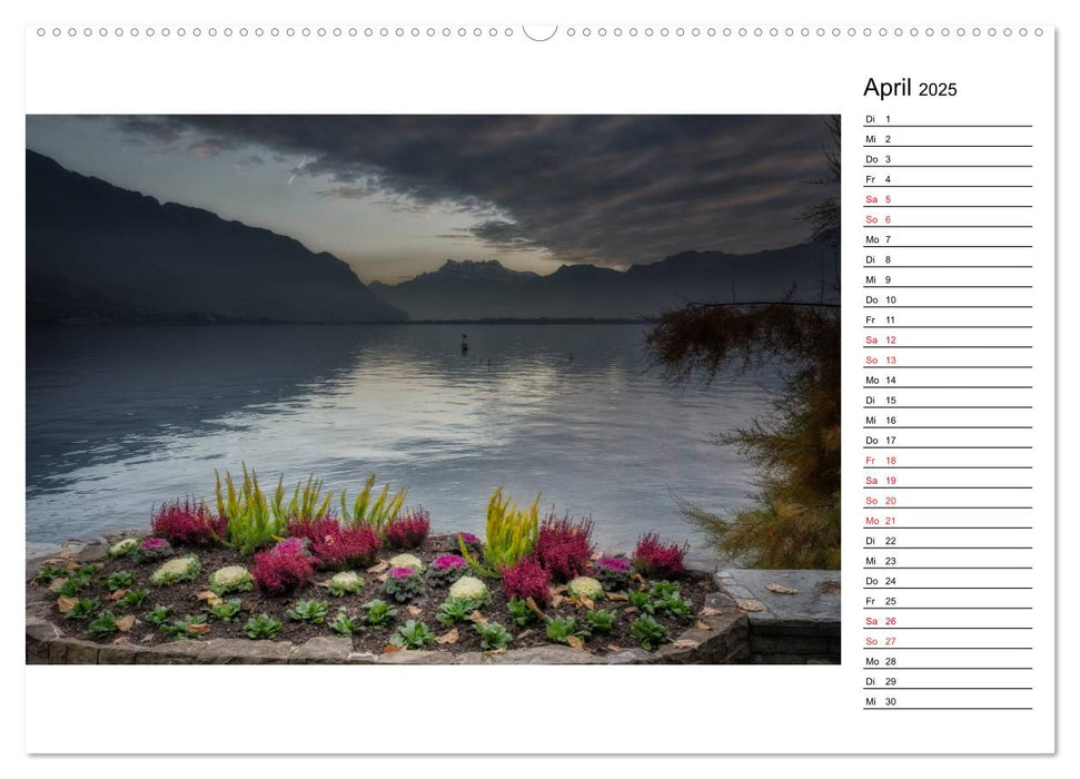 Montreux - Die Ufer des Genfer Sees (CALVENDO Premium Wandkalender 2025)