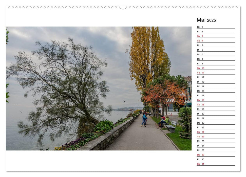 Montreux - Die Ufer des Genfer Sees (CALVENDO Premium Wandkalender 2025)