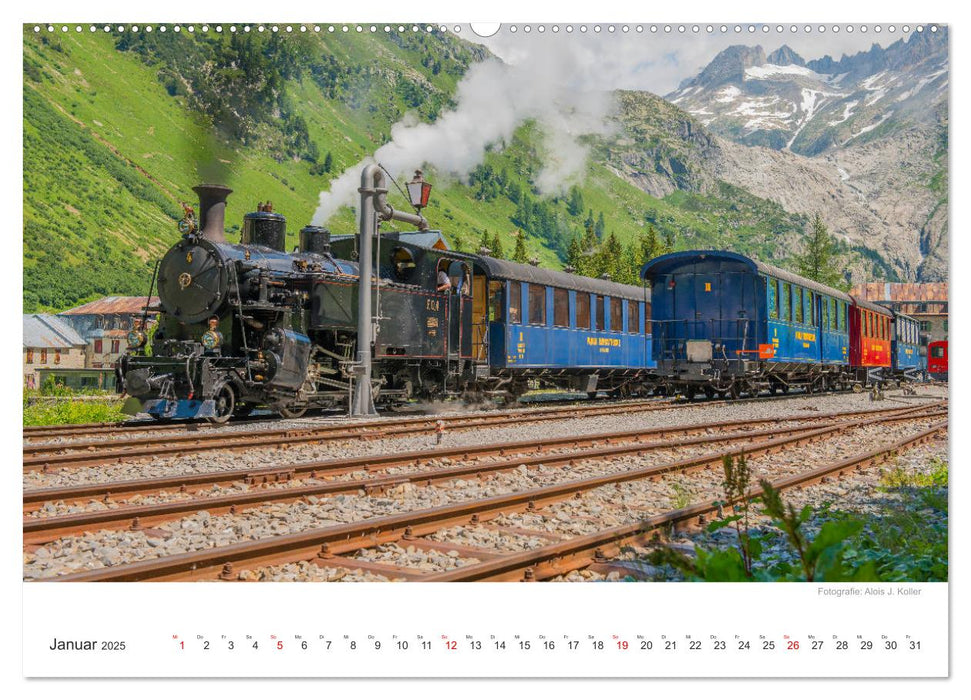 Dampfbahn Furka 2025 (CALVENDO Premium Wandkalender 2025)