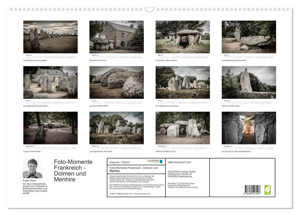 Foto-Momente Frankreich - Dolmen und Menhire (CALVENDO Wandkalender 2025)