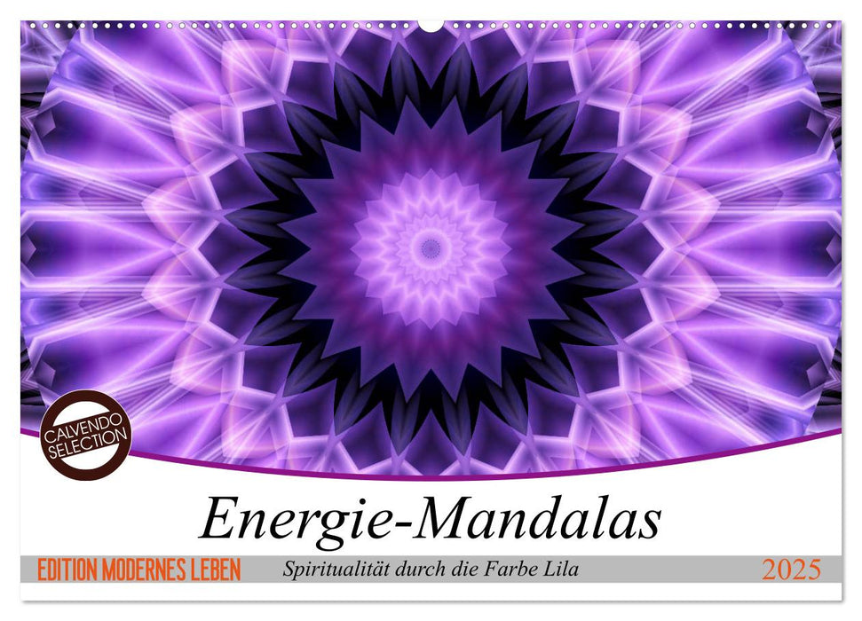 Energie - Mandalas, Spiritualität durch die Farbe Lila (CALVENDO Wandkalender 2025)