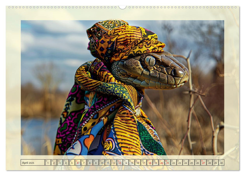 Reptilien-Fashion. Im Rampenlicht der Wildnis (CALVENDO Wandkalender 2025)