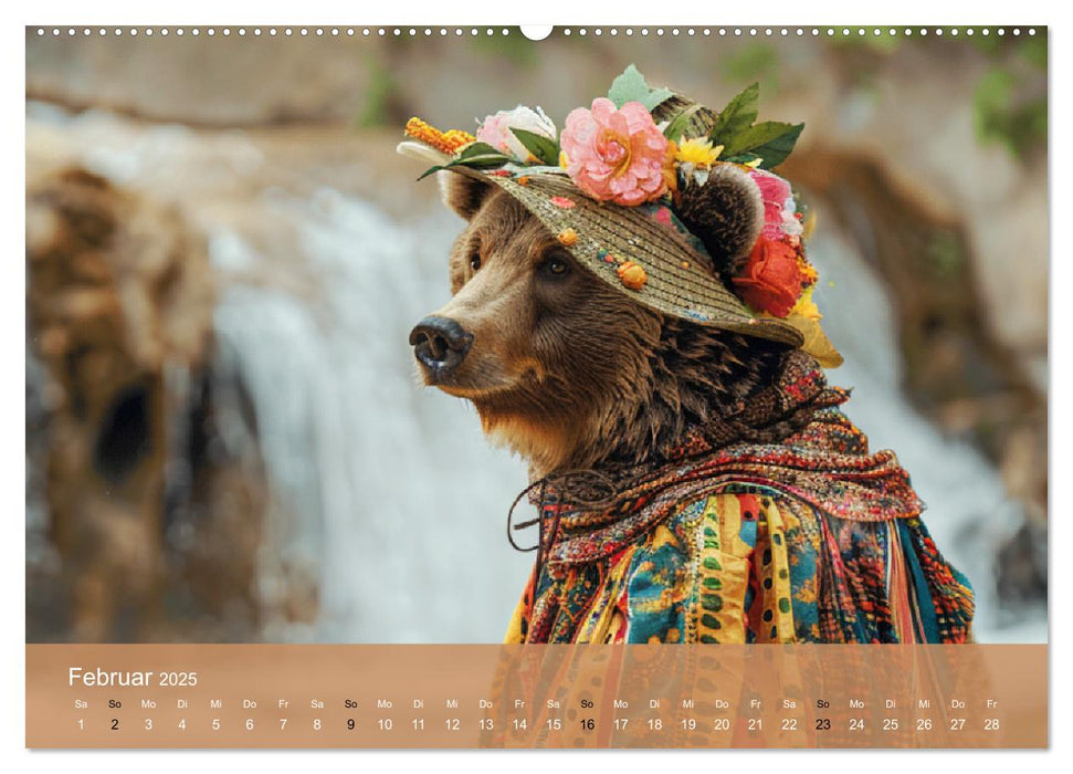 Waldtiere mit Stil. Tierische Trendsetter in der Natur (CALVENDO Wandkalender 2025)