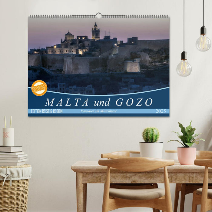 Malta und Gozo Paradies im Mittelmeer (CALVENDO Wandkalender 2025)