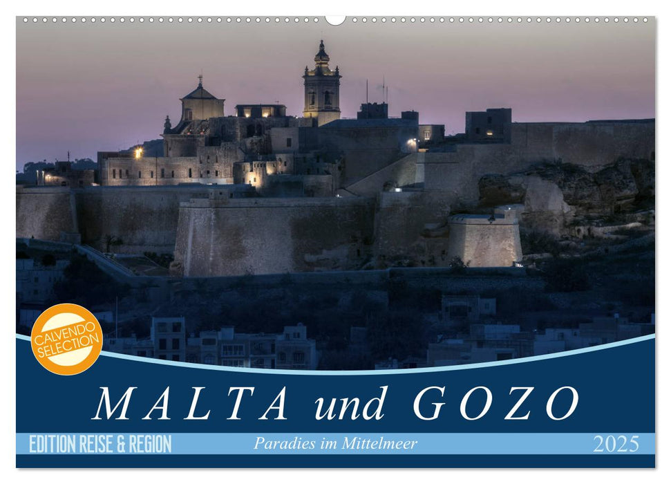 Malta und Gozo Paradies im Mittelmeer (CALVENDO Wandkalender 2025)