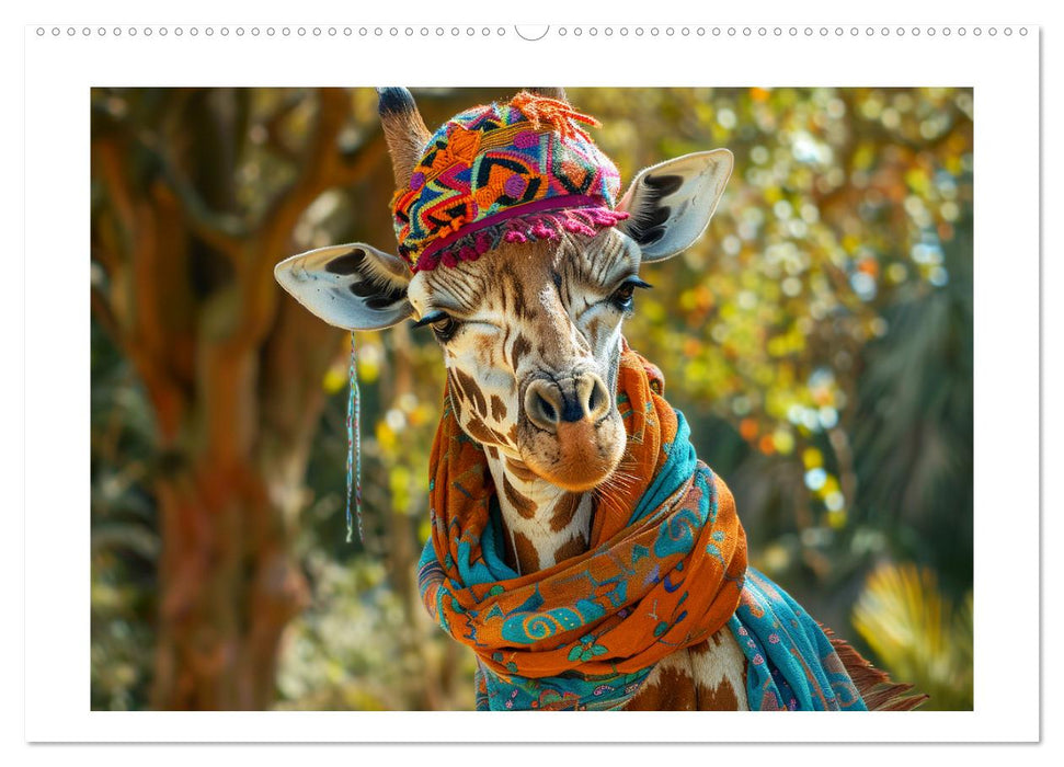 Giraffen-Trend. Hals und Stil (CALVENDO Premium Wandkalender 2025)