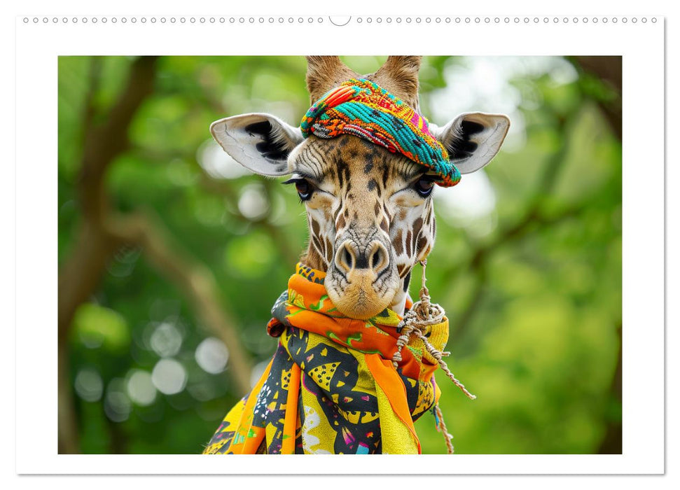 Giraffen-Trend. Hals und Stil (CALVENDO Premium Wandkalender 2025)