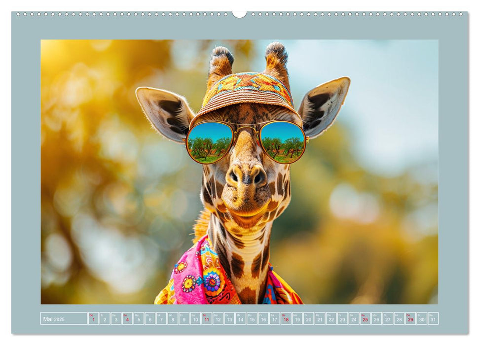 Giraffen-Trend. Hals und Stil (CALVENDO Premium Wandkalender 2025)