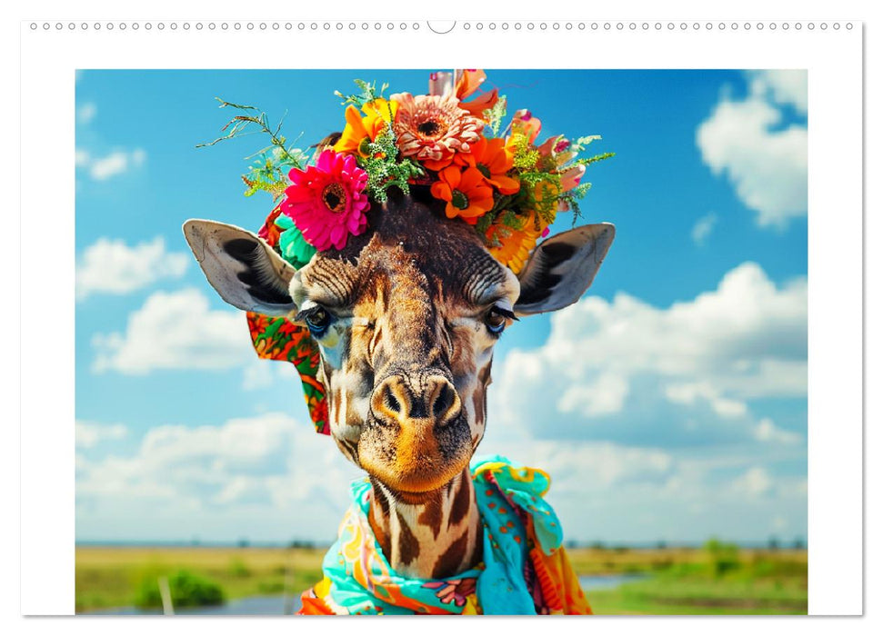 Giraffen-Trend. Hals und Stil (CALVENDO Premium Wandkalender 2025)