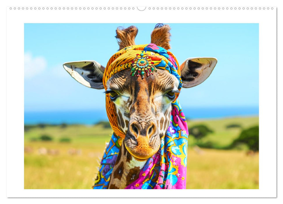 Giraffen-Trend. Hals und Stil (CALVENDO Premium Wandkalender 2025)