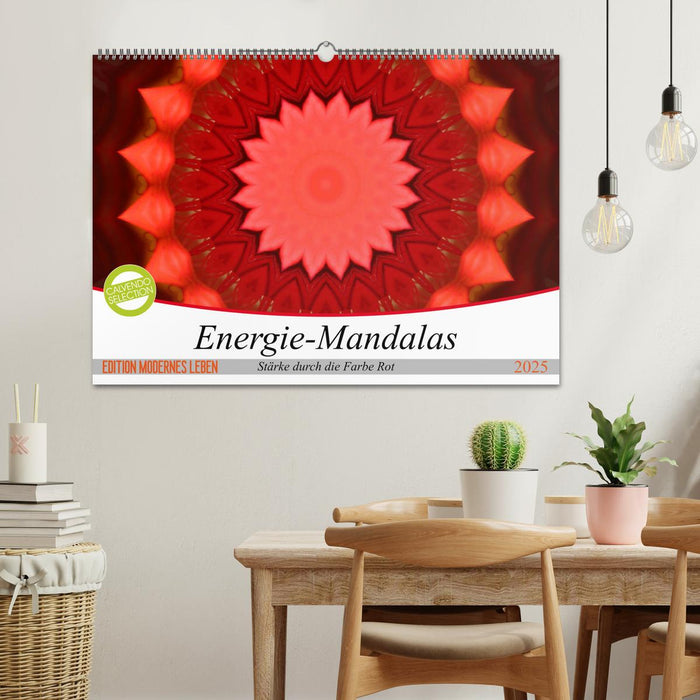 Energie-Mandalas Stärke durch die Farbe Rot (CALVENDO Wandkalender 2025)