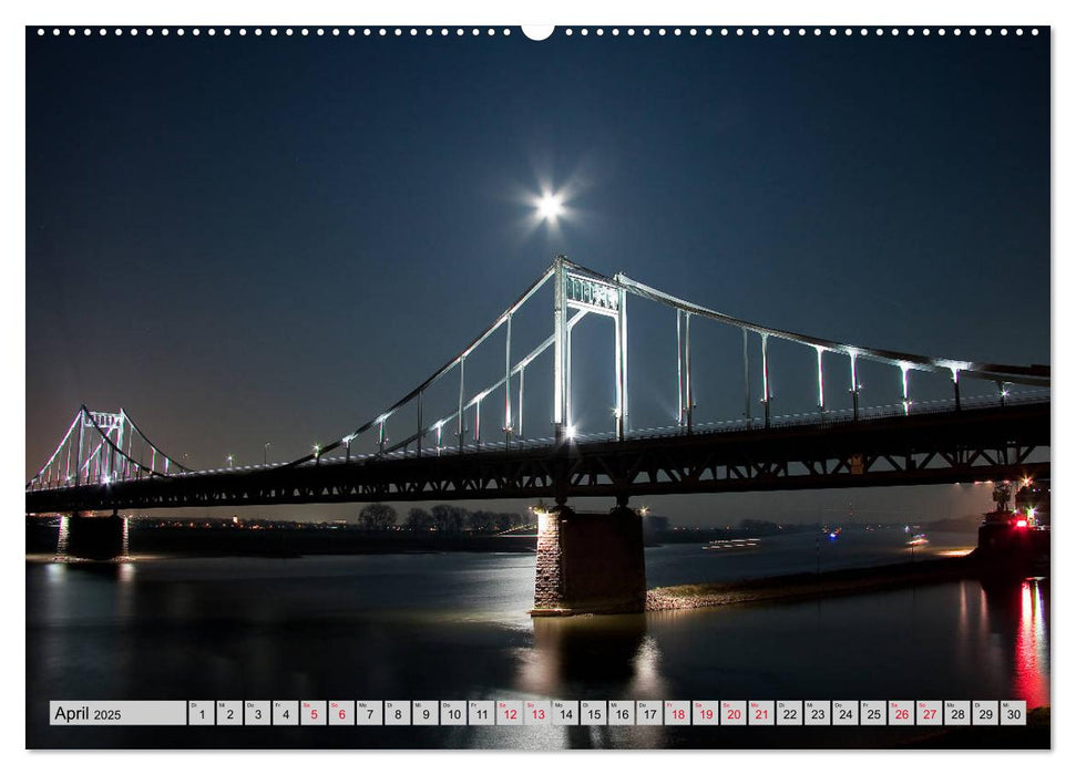 Es wird Nacht in Duisburg (CALVENDO Wandkalender 2025)