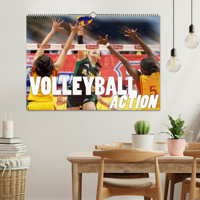 Volleyball Action (CALVENDO Wandkalender 2025)