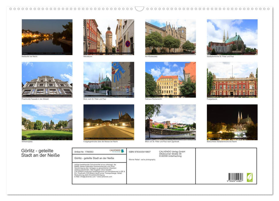 Görlitz - geteilte Stadt an der Neiße (CALVENDO Wandkalender 2025)