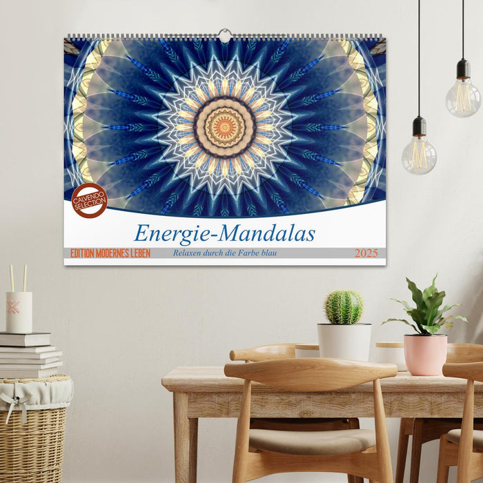 Energie-Mandalas in blau (CALVENDO Wandkalender 2025)