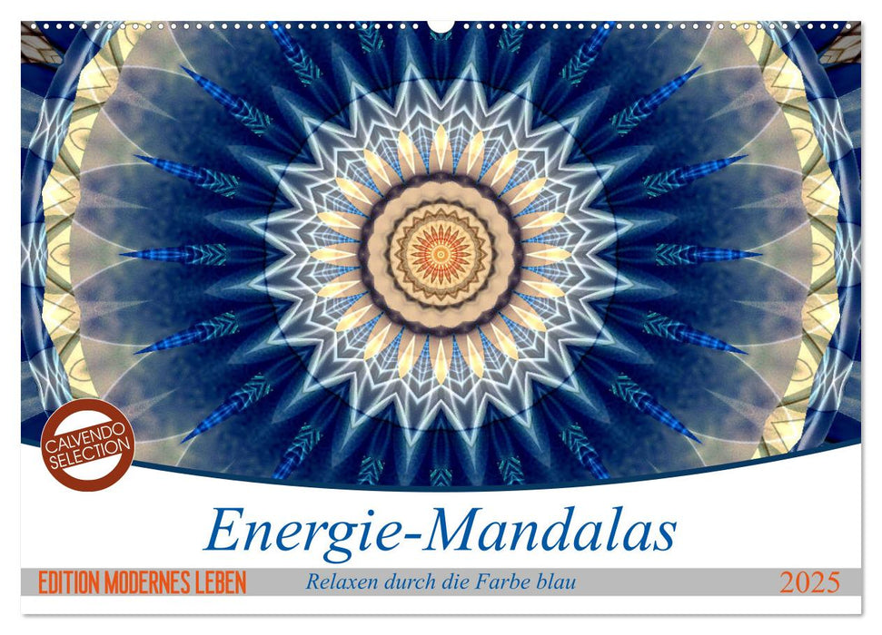 Energie-Mandalas in blau (CALVENDO Wandkalender 2025)