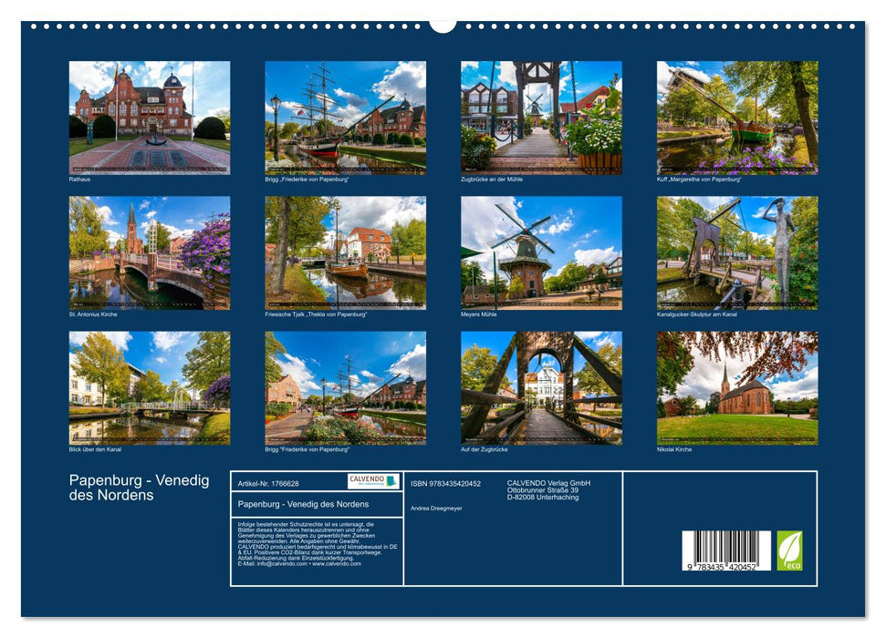 Papenburg - Venedig des Nordens (CALVENDO Premium Wandkalender 2025)