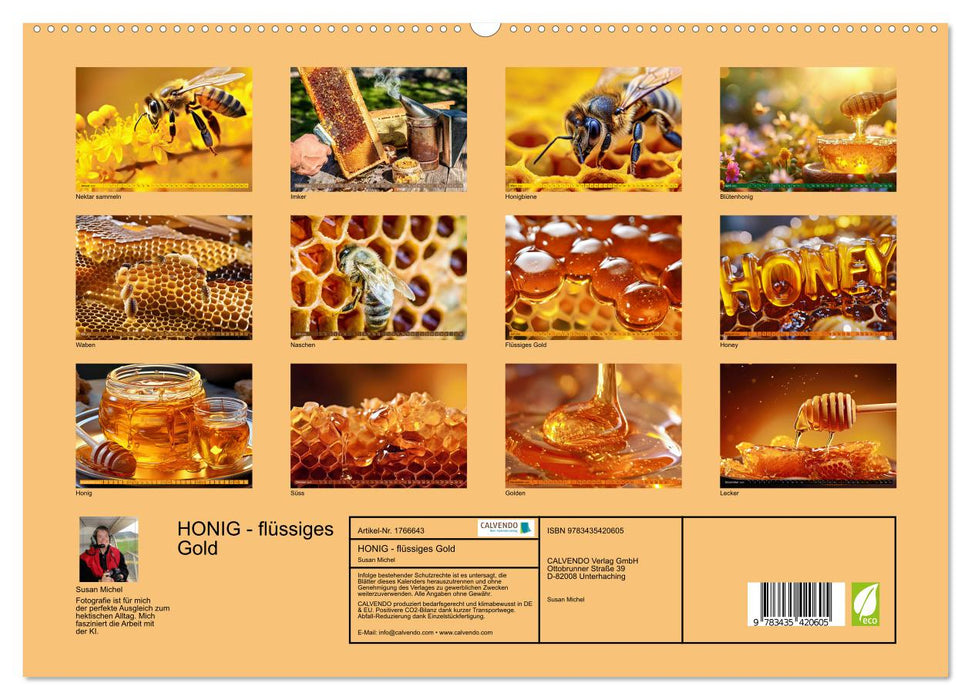 HONIG - flüssiges Gold (CALVENDO Premium Wandkalender 2025)