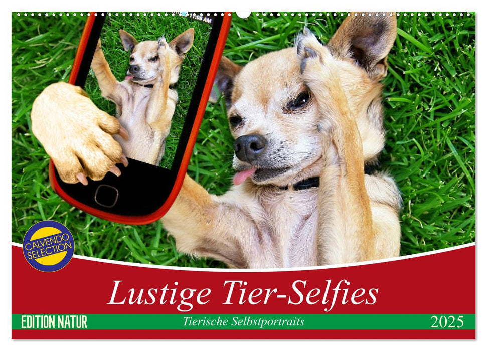 Lustige Tier-Selfies. Tierische Selbstportraits (CALVENDO Wandkalender 2025)