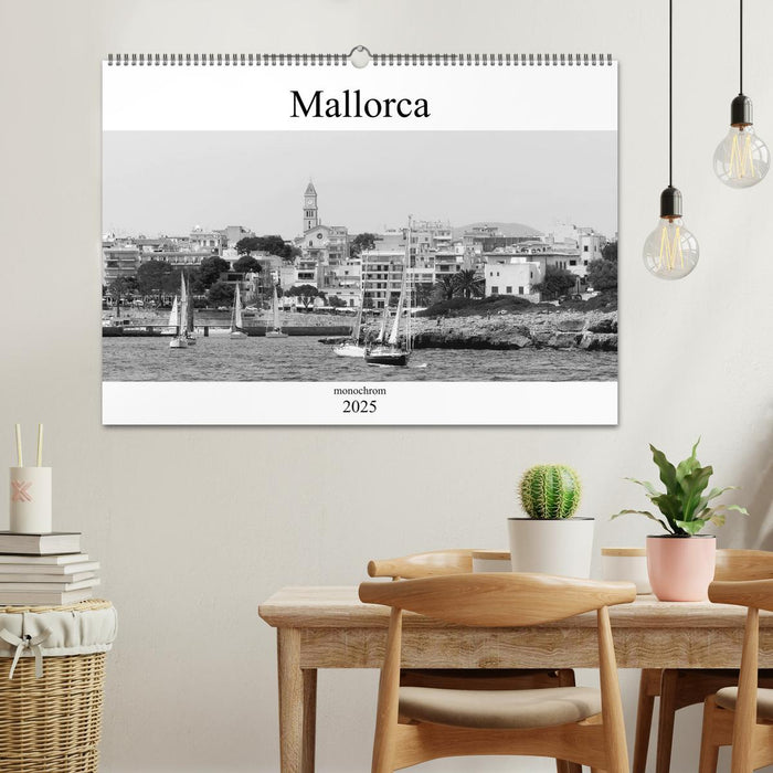Mallorca monochrom (CALVENDO Wandkalender 2025)
